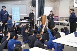 Students answering questions
